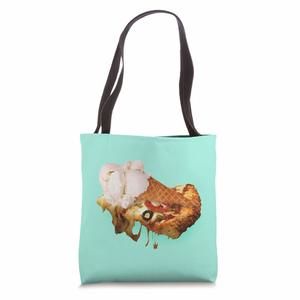 Pice-Cream Ice-Cream Pizza Tote Bag :<